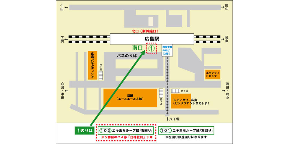 路面電車での行き方