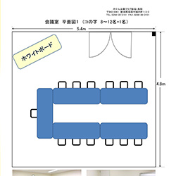 会議室参考レイアウト　コの字