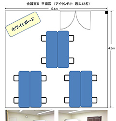 会議室参考レイアウト　アイランド小